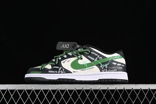 All Categories Nk SB Dunk Series Nk SB Dunk Low Low-top sneakers Nk Dunk Low FZBB Functional theme machine Gray beige green SB strap low-top casual sneakers DD1391-100